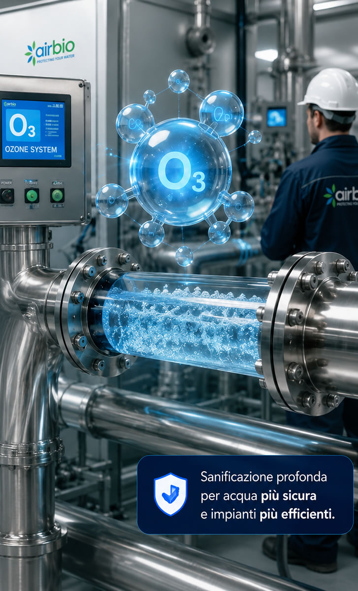 Trattamento professionale con ozono di un impianto idrico contaminato da Legionella