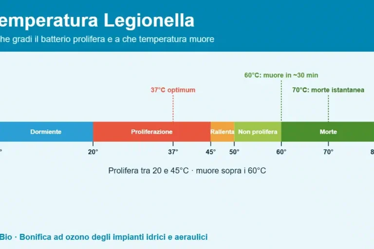 Temperatura Legionella: a che gradi muore e prolifera il batterio