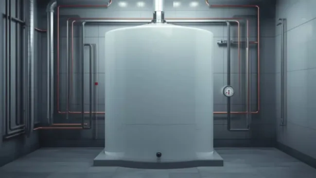 Serbatoio di accumulo dell acqua calda sanitaria in centrale termica, punto critico per la Legionella