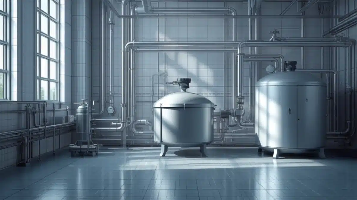 Locale tecnico di una piscina: filtri, tubazioni e circuiti dove si struttura il biofilm
