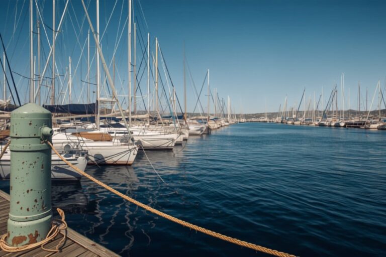 Legionella navi yacht: porto turistico con banchine e imbarcazioni ormeggiate
