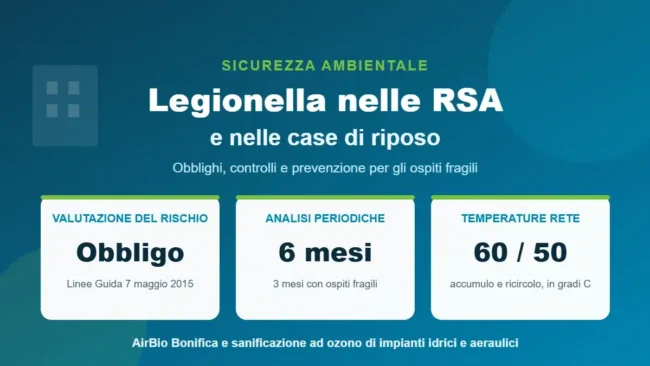 Legionella RSA: obblighi e controlli nelle case di riposo