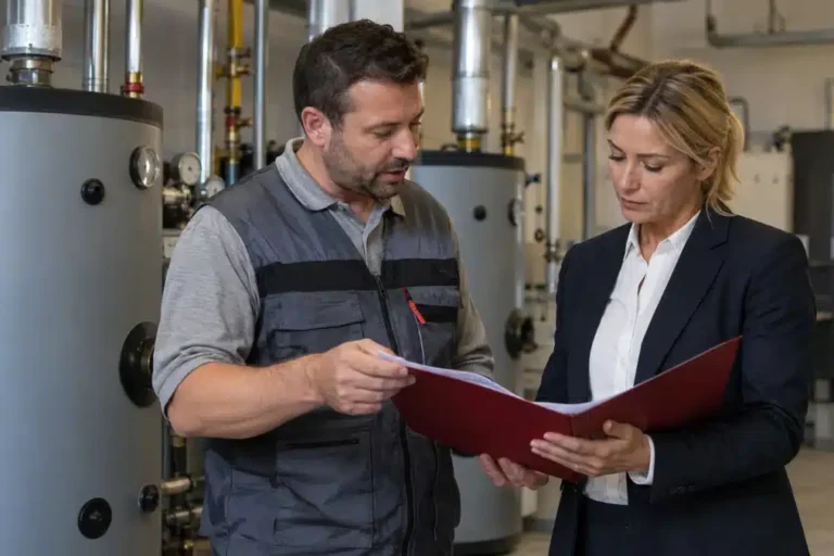 Consegna del certificato di bonifica legionella alla direzione della struttura
