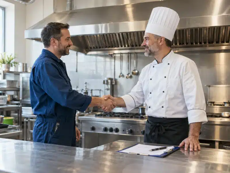 Collaudo e certificato di pulizia della cappa in un ristorante di Bergamo – AirBio