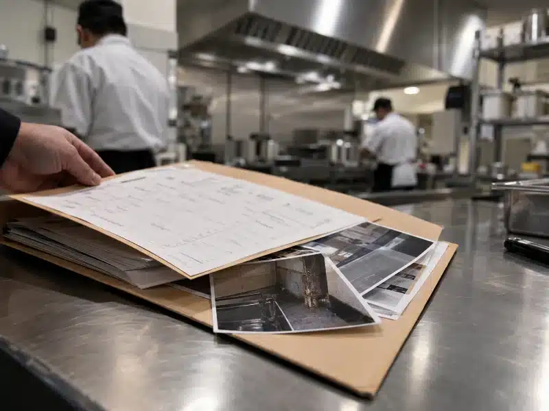 Collaudo e certificato di pulizia della cappa in un ristorante di Bologna – AirBio