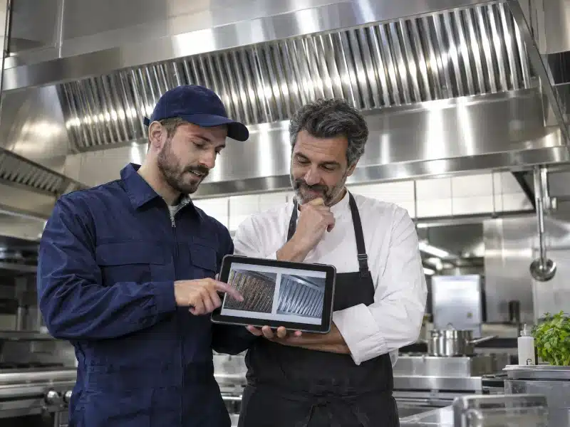 Collaudo e certificato di pulizia della cappa in un ristorante di Brescia – AirBio