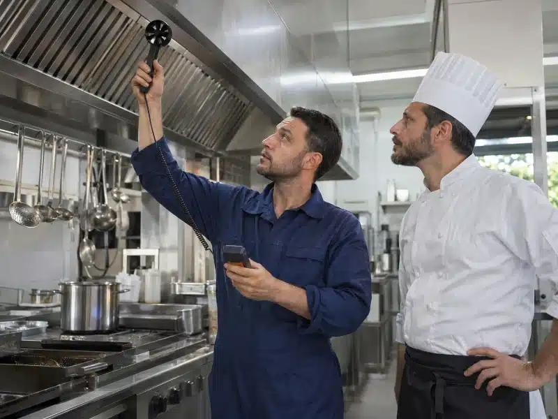 Collaudo e certificato di pulizia della cappa in un ristorante di Milano – AirBio