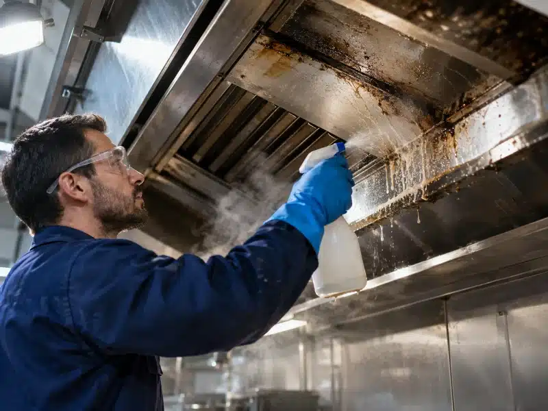 Sgrassaggio di filtri e cappa con vapore in un ristorante di Modena – AirBio