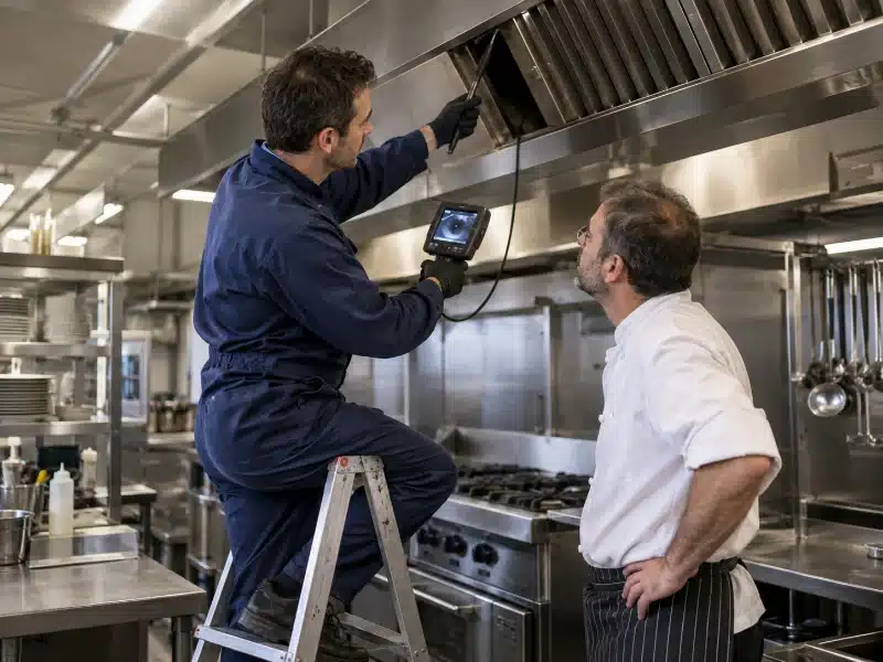 Sopralluogo e videoispezione della cappa in un ristorante di Padova – AirBio
