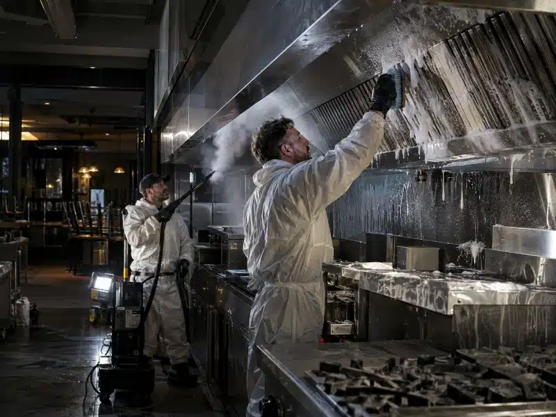 Sgrassaggio notturno della cappa di un ristorante – AirBio