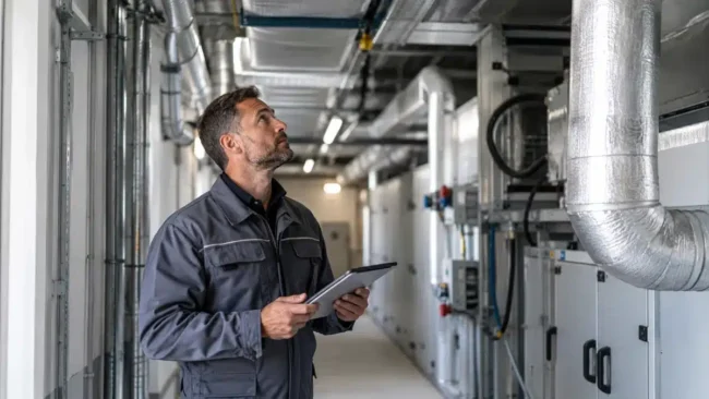 Certificato sanificazione condotte aria Tecnico controlla certificato di sanificazione condotte aria